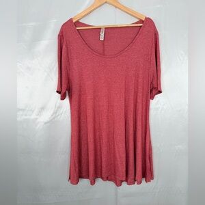 NWOT‎ LuLaRoe Simply Comfortable Top – Women’s L – Heathered Rose Pink Tunic